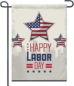 Amuseds Happy Labor Day Garden Flag Holiday Decoration Double Sided Flag 12