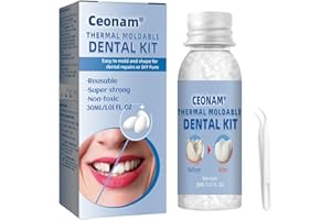 Tooth Repair Kit - Teeth Replacement Kit for Temporary Restoration of Missing & Broken Teeth Replacement Dentures, DIY Heat F