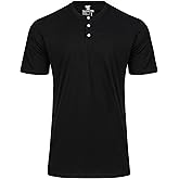 TallSlim Mens Henley T-Shirt | Slim Fit, Extra Long, Soft Cotton-Poly Blend, Preshrunk, Wrinkle-Resistant, Easy-Care Material