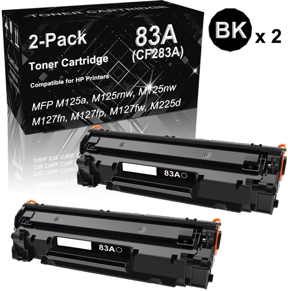 Amazon.com: 2-Pack (Black) Compatible High Yield CF283A Imaging Toner Cartridge use for HP M125a 