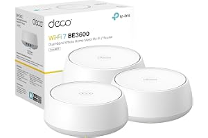 TP-Link Deco 7 BE23 Dual-Band BE3600 WiFi 7 Mesh Wi-Fi System | 4-Stream 3.6 Gbps, 160 Mhz | Covers up to 6,500 Sq.Ft | 2× 2.