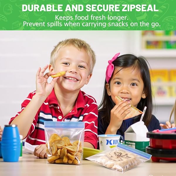 NANSIKE SANDWICH BAGS AND SNACK PACKS, ZIP SEAL FOOD STORAGE BAGS, EASY OPENING, MADE WITHOUT PFAS AND BPA EASY TO FILL FOR LUNCH SUITABLE FOR HOME AND TRAVELLING 300 BAGS