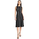 Donna Morgan Womens Women's Sleeveless Fit & Flare Midi Dress - Professional Wedding Guest Dresses