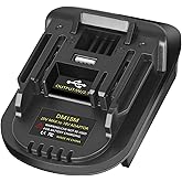 KUNLUN DM18M Battery Adapter for Makita 18V Tools Convert for Dewalt 20V Battery & Milwaukee M18 18V Battery to Makita 18V Battery BL1830 BL1840 BL1850 with USB Charging Port(Bare Adapter Only)