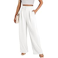 Armani Exchange Women's Linen Wide Leg Pants, Optic White