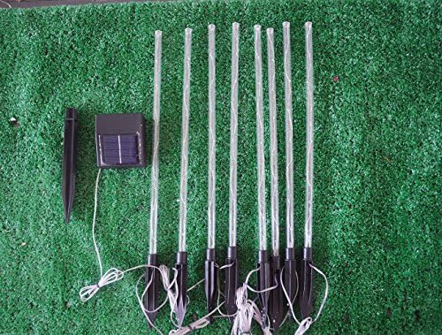QCLED 8 Drop/icicle String Outdoor Yard Garden Path Way Solar Power Landscape Lights LED Solar String Lights Solar Lights Xmas Light Decor light (Warm white, solar power ¡­