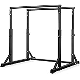 Bongkim Dip Bar, Heavy Duty Dip Station with 7 Height Levels, 800lbs Adjustable Parallel Bars for Tricep Dips Pull-Ups L-Sits Calisthenics Exercises Strength Training for Home Gym Outdoor