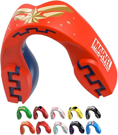 Marvel Captain Marvel Metallic Mouthguard Dual Layer Premium Protection Adults