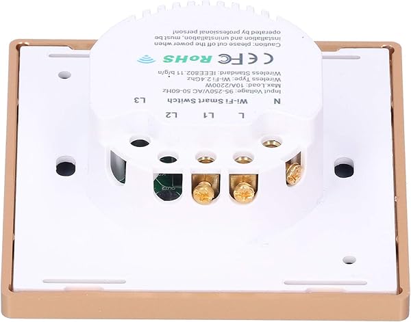 Smart Switch Smart WiFi Light Switch Funciona con Alexa Echo dot Google Home IFTTT Roqi y iOS Siri corriente nominal de 10A certificacin de producto CE FCC y ROHS estndar del Reino Unido mat