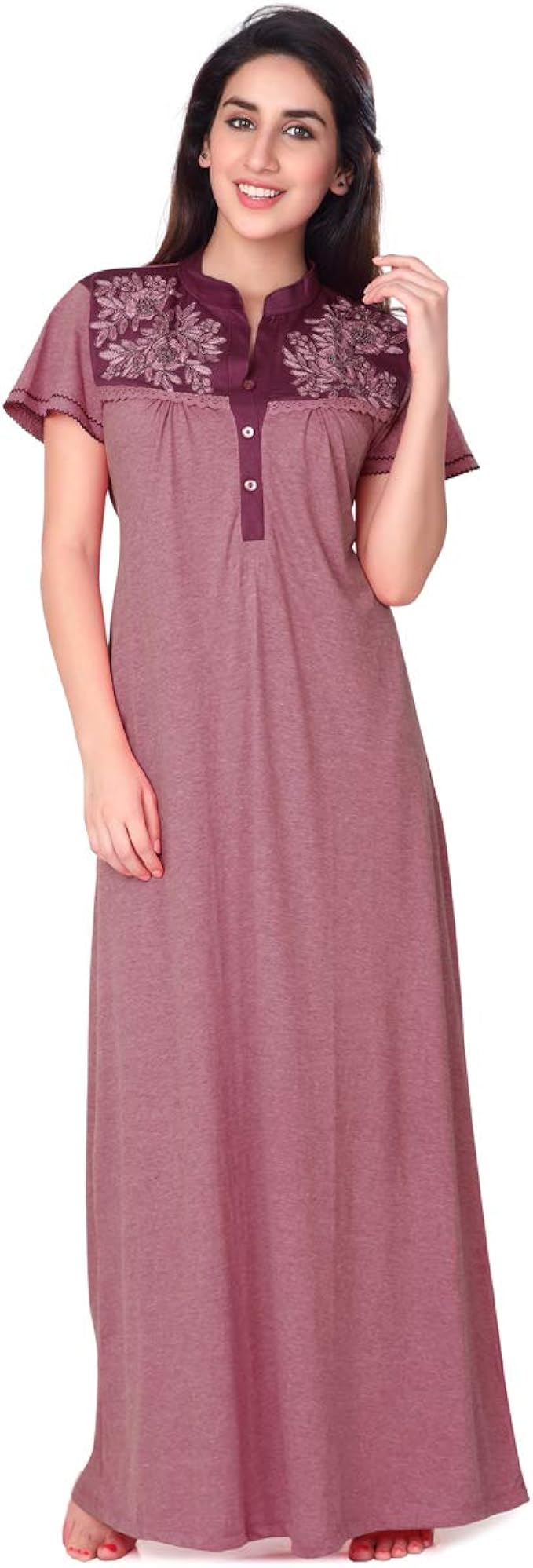 Buy HoneyDew Women's Cotton Maxi Nighty 