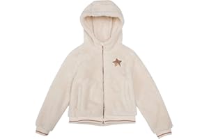 Rokka&Rolla Girls' Sherpa Fleece Full-Zip Warm Hooded Jacket