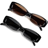 VANLINKER Trendy Small Polarized Rectangle Sunglasses for Women Men Retro 90s Shades VL9787