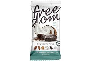 Freedom Bar, Healthy Fruit and Nut Bar - Dairy and Gluten Free, Organic Energy Snack, AIP Friendly and Kosher (Chocolate Coconut Flavor)