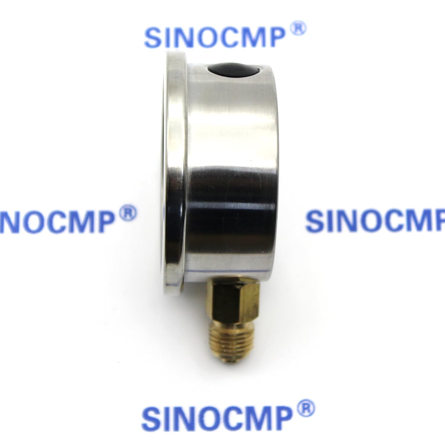 Hydraulic Pressure Gauge - SINOCMP 25Mpa/0-250Bar/0-4000PSI Economical Multi Purpose Double Scale Stainless Steel Glycerin Filled Gauge - Image 5