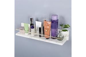 Marble Bathroom Shelves Over Toilet Wall Shelves for Bathroom Wall Mounted Storage(50cm)