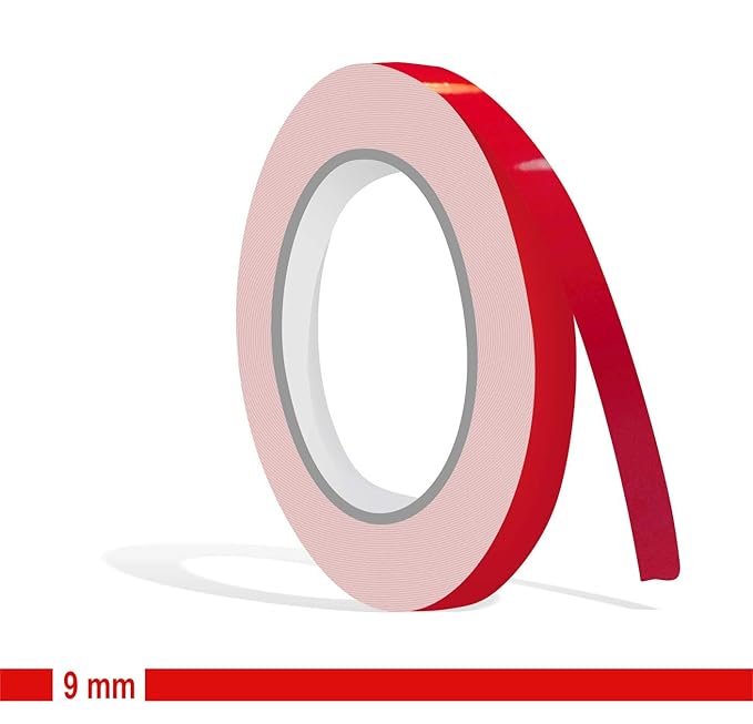 Siviwonder Zierstreifen rot Glanz in in 9 mm Breite und 10 m Länge für Auto Boot Jetski Modellbau Klebeband Dekorstreifen