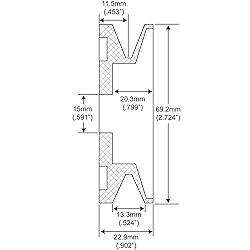 DB Electrical 201-52003 Pulley Compatible