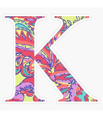 Floral Letter K Decal - Etsy