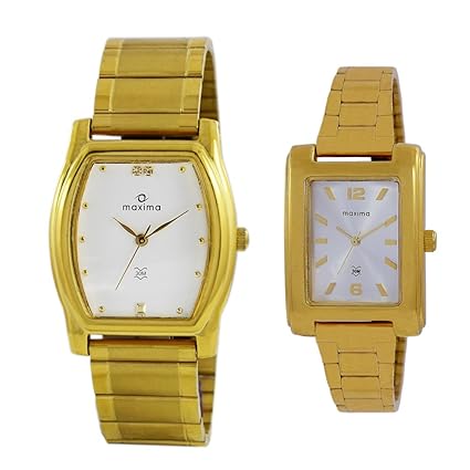 Square White Dial Couple