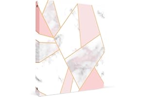 ZAXMEY 3 Ring Binder 1 Inch Ring, Fashion Design Binder for School, Home, Students, Women, Man and Kids, Cute Custom Pattern, with Hold Letter size Interior Pockets, Color Marble