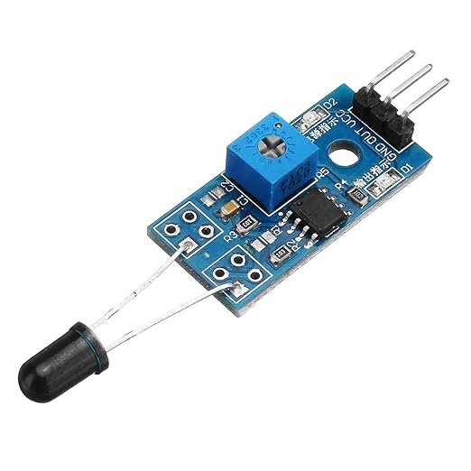 ROUHO Lm393 Pin 3 IR Llama Detección Sensor Fuego Detector ...