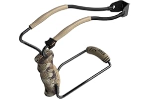 Barnett King Rat Slingshots, Black Widow Hunter Slingshot, Includes Double-X Tapered Speed Bands, Hotshot .38 Caliber Ammo, & Brushed Leather Pouch