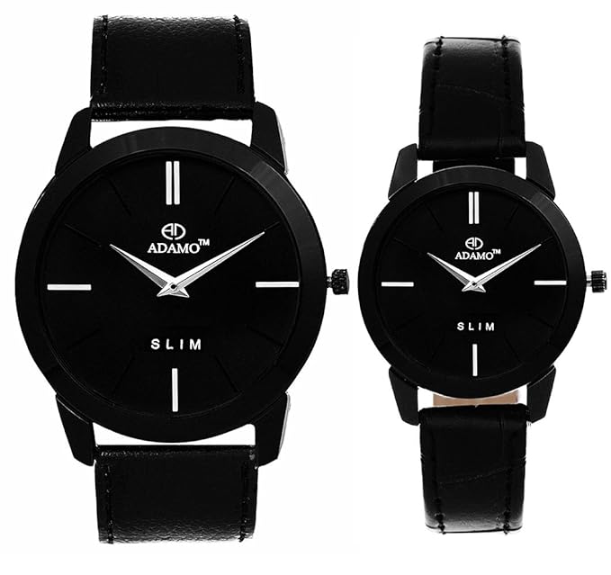 Slim Analog Black Dial Unisex Watch - AD6472NL02-1