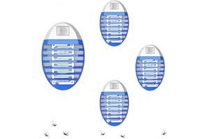HONGXIAN 4 Pack Bug Zapper, Electric Mosquito Fly Zappers, Fruit Flies Trap, Insect Attractant Trap, Mosquito Lamp for Home, UV LED Light Flies Zapper
