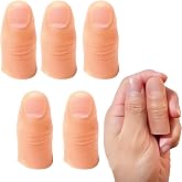 Sndperiexam 5 Pcs Magic Fake Fingers, Realistic Silicon Fake Thumb | Close Up Magic, Appear Vanish Magic Trick, Prop for Magicians Accessories