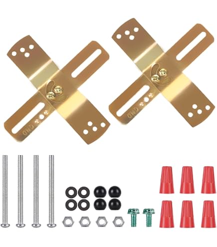 Kit De Fixation Pour Plafonnier – 2 Plaques De Support En Acier, Barres Transversales, Vis Et écrous – Idéal Pour Suspensions, Lustres, Appliques Murales