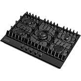 Empava 30 in. Gas Stove Cooktop 5 Italy Sabaf Sealed Burners | NG/LPG Convertible in Black Tempered Glass