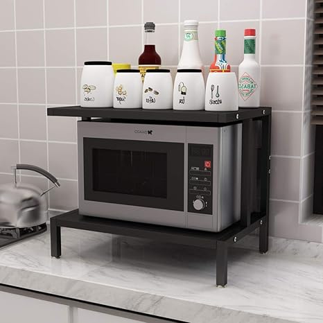 ZXCC Sencillo Cocina Estantería Microondas Encimera, Acero ...
