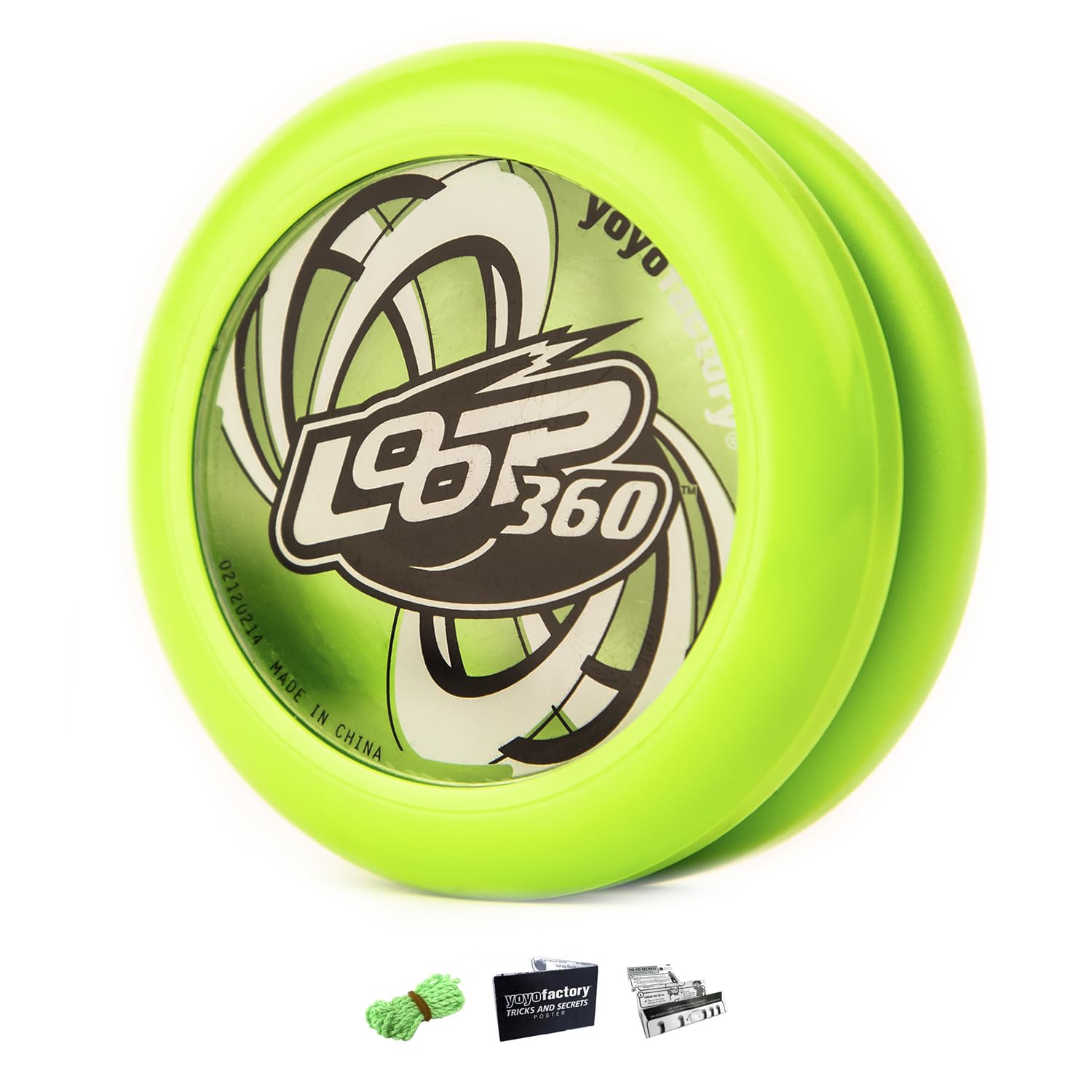 YoYo Factory Loop 360 Yo Yo – Beginner Looping Trick YoYo for Kids & Adults | Easy Return Yo-Yo for Learning Motor Skills & Classic YoYo Play - Green