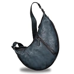 Genuine Leather Large Sling Bag for Men and Women