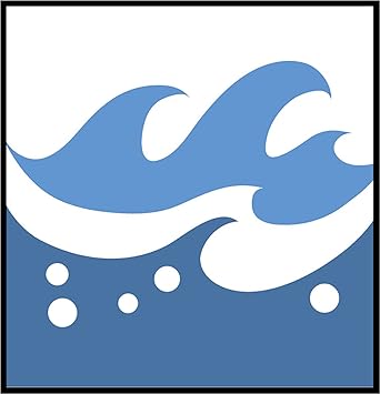 Amazon Com Cool Simple Ocean Sea Waves Cartoon Logo Icon Vinyl Decal Sticker 12 Tall 6 Automotive