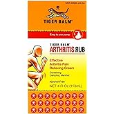 Tiger Balm Arthritis Rub, 4 oz. &ndash; Sore Muscle and Joint Relief Cream &ndash; for Use with Rheumatoid Arthritis and Carpal Tunnel &ndash; Effective Muscle Relief Rub - 2 Pack