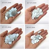 RAMBEX 100PCS Ultra-thin Iron Sheet 0.3mm 0.5mm 1.0mm Rectangular Plates for view 4