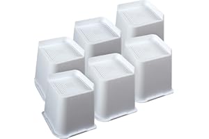 DEDU Bed Risers 6 Inch Heavy Duty 6 Pack, Furniture Risers for Sofas Oversized Supports Up to 6600 Lbs, Upgrade Couch Risers L Shape for Sofas, Couch, Desk or Chair