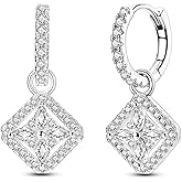 LAZA 925 Sterling Silver Hoop Earrings for Women, Hypoallergenic Huggie Butterfly Dangle Drop Earrings Colorful Flower Earrings Jewelry Gifts