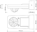 SEBSON PIR Motion Sensor Outdoor IP65 Wall Ceiling Mount 20m 360° 2000W view 8