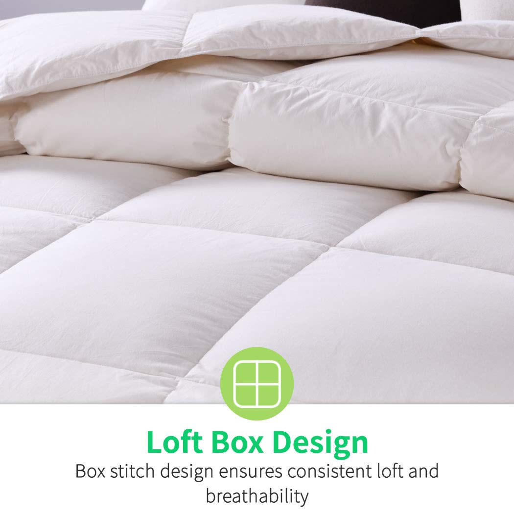 APSMILE Premium Lightweight Siberian Goose Down Comforter Queen Size