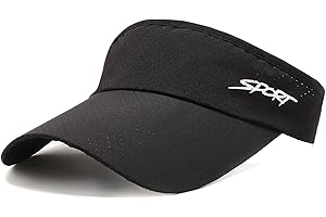 ZARSIO Sports Sun Visors Adjustable Empty Top Baseball Cap Breathable Quick Dry Golf Visor with UV Protection for Men Women