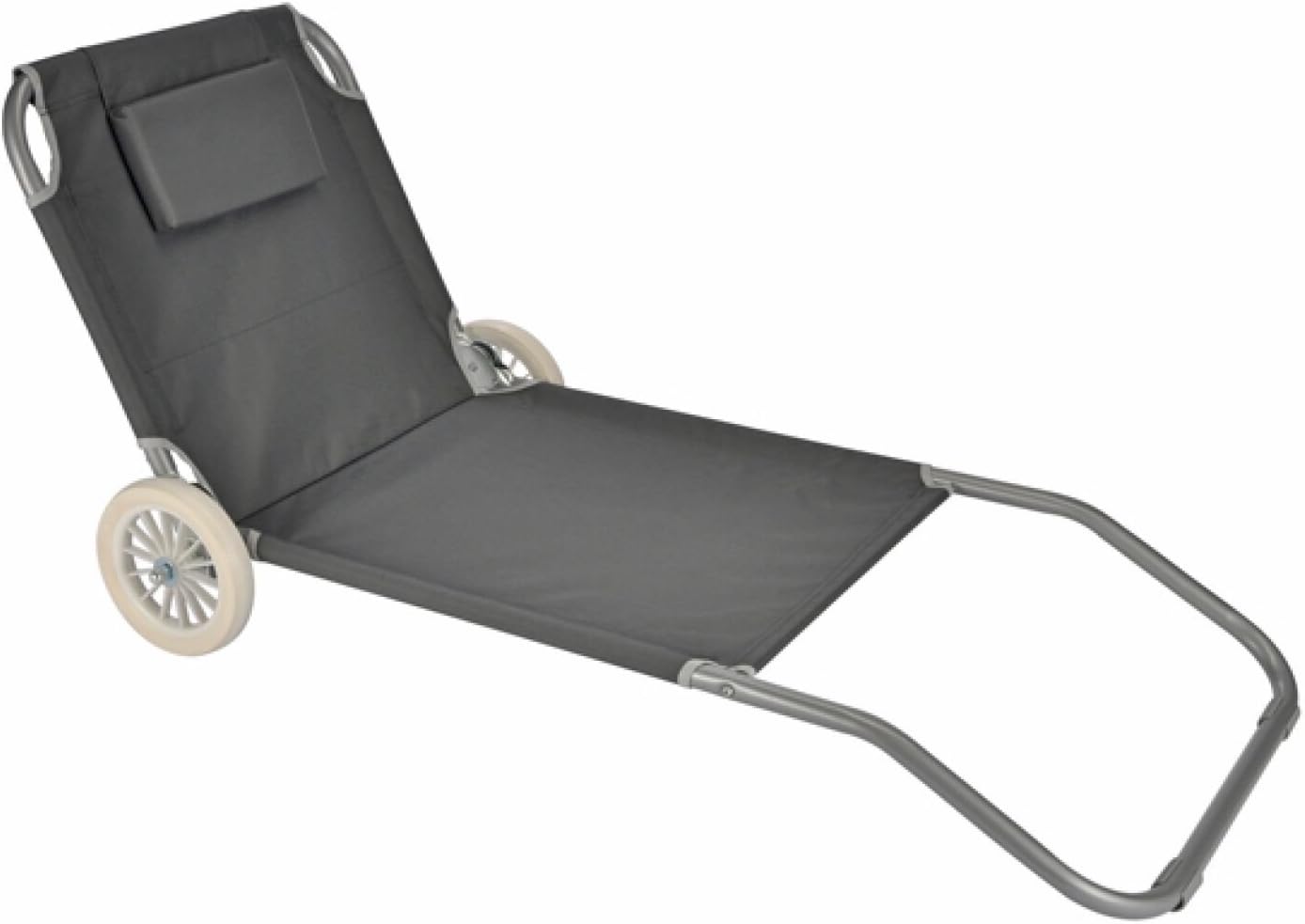 Beach Lounger Roll Lounger Sun Lounger with Wheels Anthracite