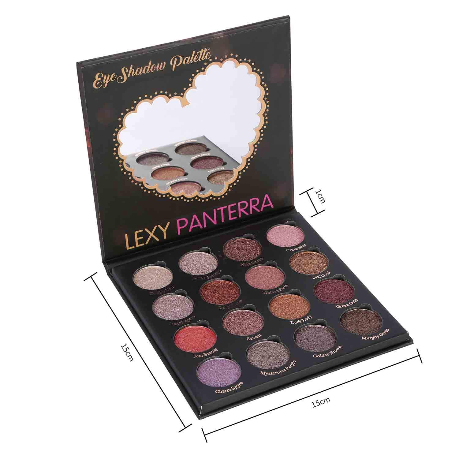 Kissfairy Pressed Glitter Eyeshadow Palette-Festival Version (16 Colors) Pigmented Shimmer Makeup Pallet Eye Shadows Cosmetic Set