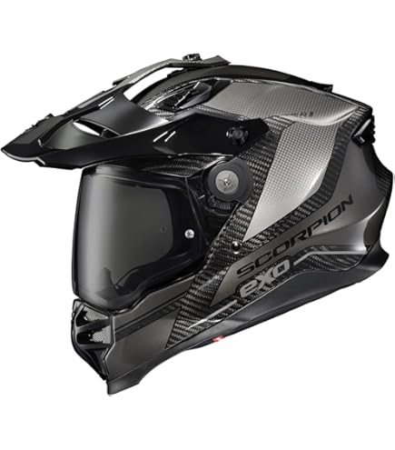 ScorpionEXO AT950 Modular Full Face Motorcycle Adventure Helmet Bluetooth Ready Speaker Pockets DOT Approved Outrigger (White/Grey