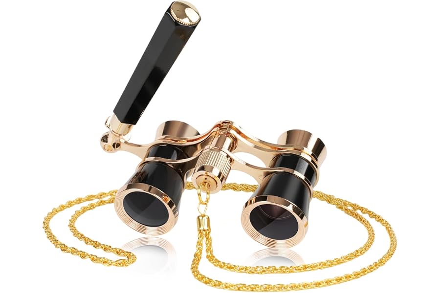 3X25 Opera Glasses for Women Theater Glasses for Concert with HD Optics | Mini Compact Binoculars for with Retractable Handle