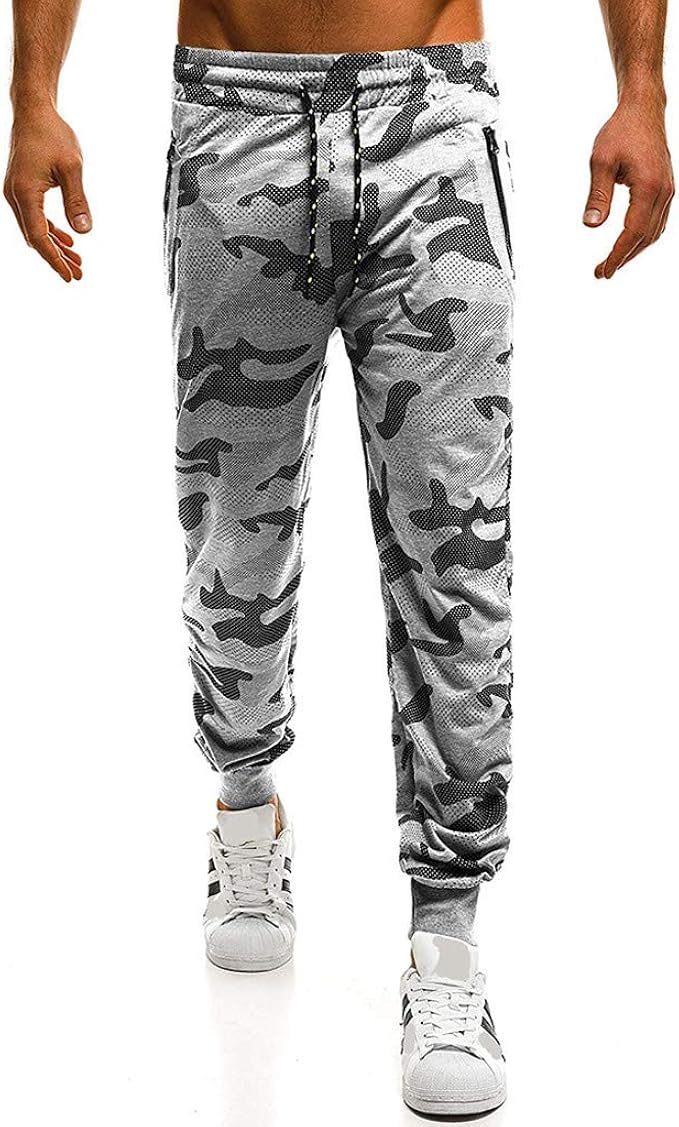 FortheryMen Camo Jogger Joggers Casual Slim Fit Camouflage Sweatpants