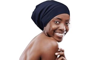 Satin Lined Sleep Cap Soft Slouchy Hats for Curly Hair Women