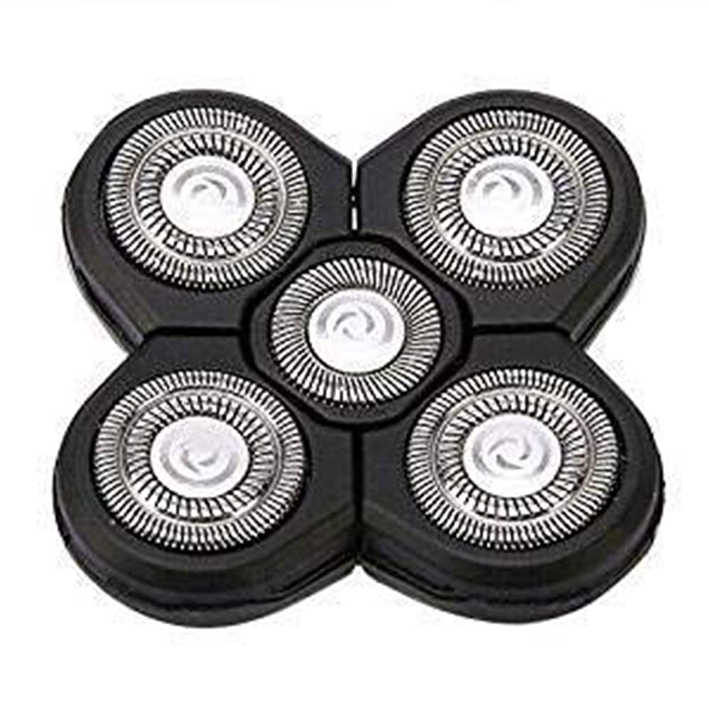 ARAINY Gold Color 5 Blade Replacement Head for Bald Head Shavers