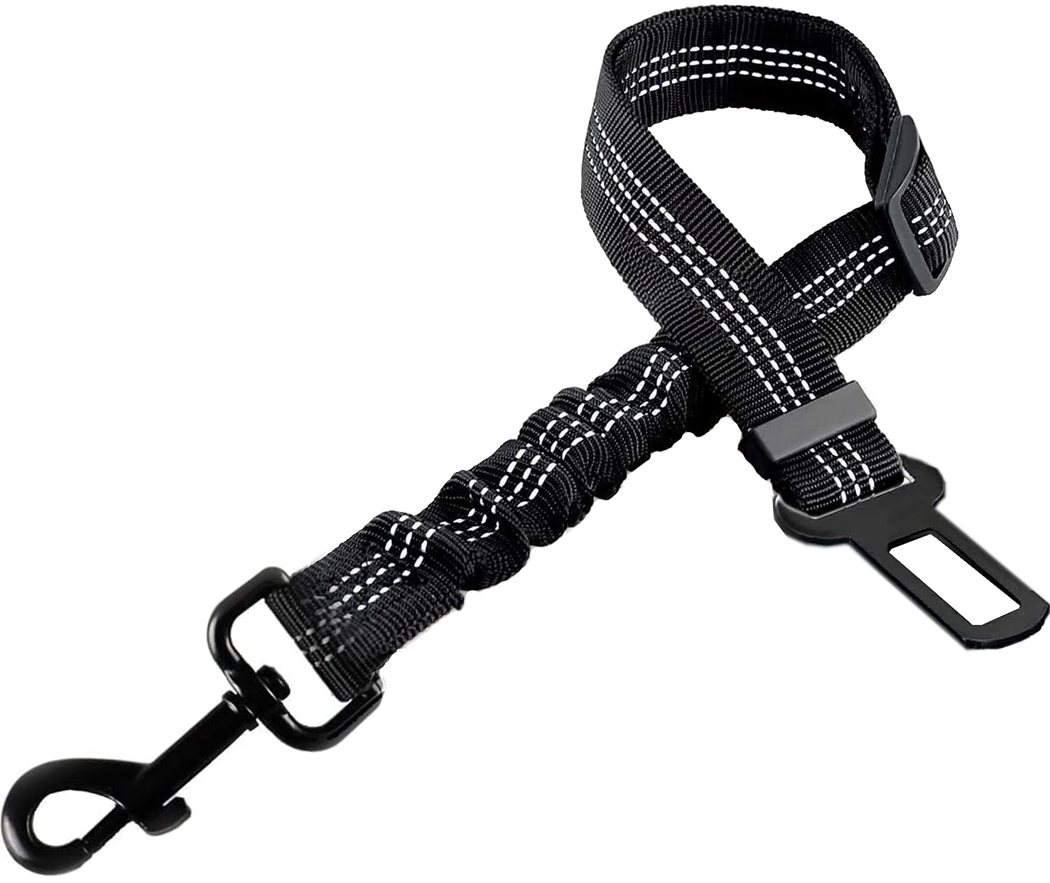 HIZOFY Dog Seat Belts for Cars UK, Elastic Buckle Dog Car Harness, Adjustable Durable Dog Seat Belt with Strong Nylon Bungee Buffer, Dog Car Seat Belt for Dogs Cats Pets in Car (Pack of 1)